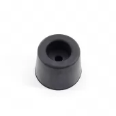 Černý gumový kónický doraz s dírou pro šroub FLOMA - průměr 7 cm x 5 cm
